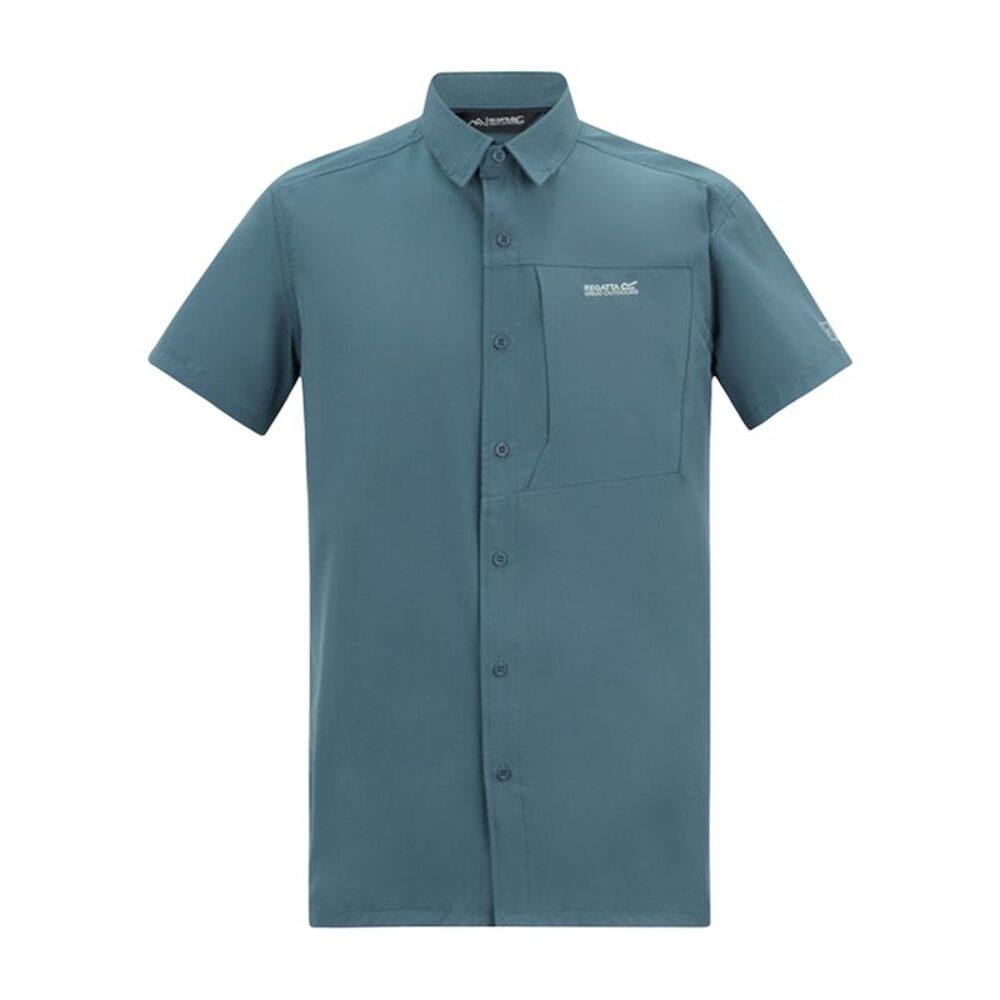 Regatta Mens Insect Repellent Short-Sleeved Travel Shirt / China Blue